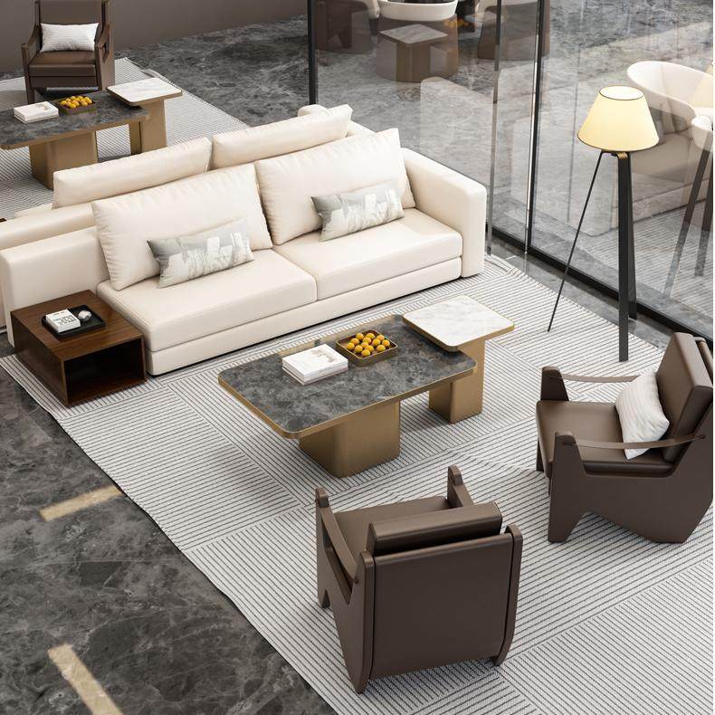 现代样品屋展示中心洽谈会客沙发酒店会所大堂休息区卡座桌椅组合