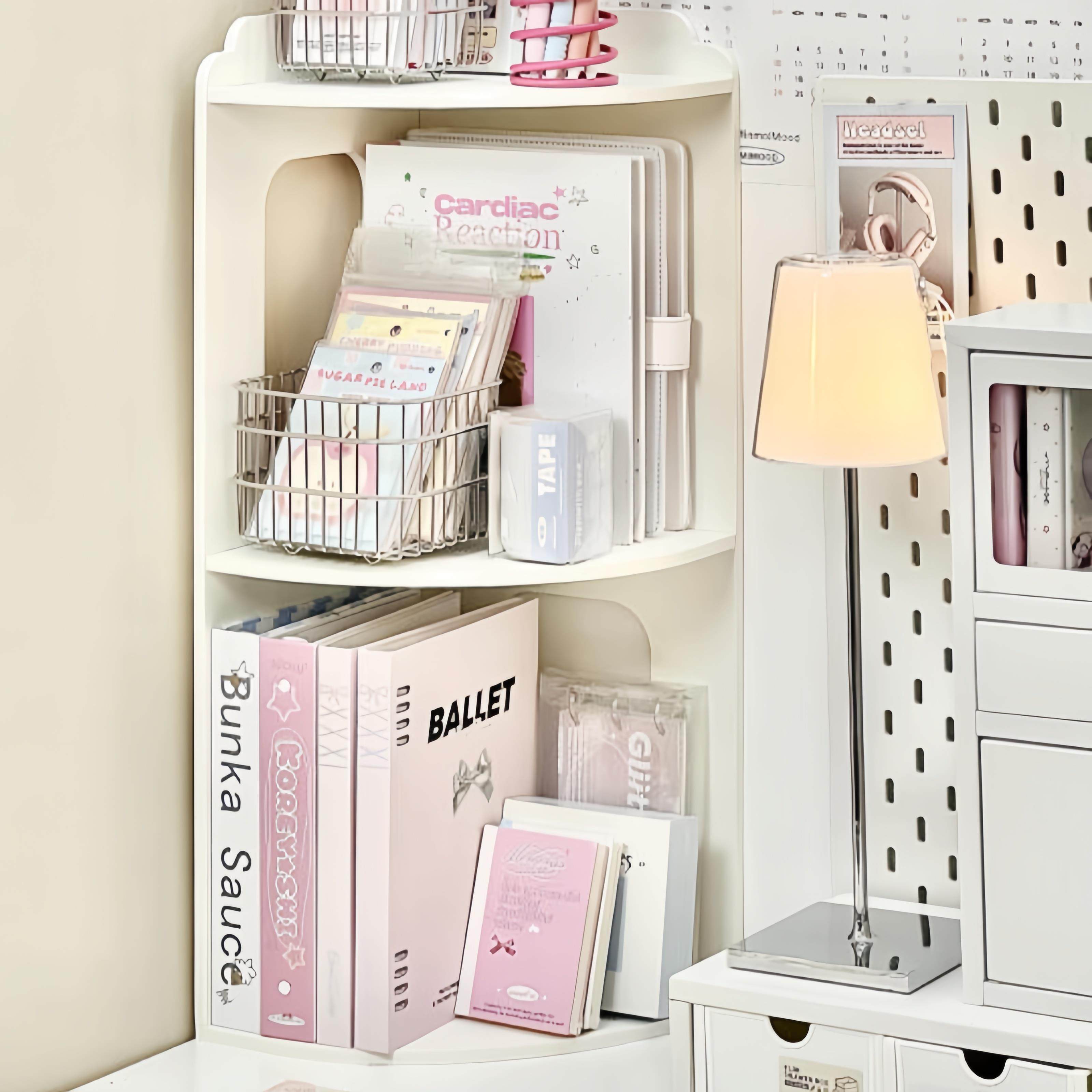 宿舍桌面转角置物架学生书桌收纳神器改造好物书架桌上增高收纳盒