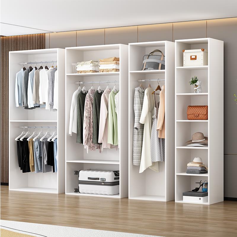 1.8米现代简约经济型卧室衣帽间无门衣柜开 放衣橱收纳挂衣柜储物