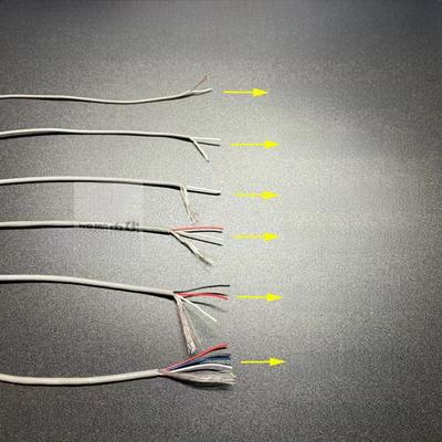 柔软超细极细屏蔽线1芯/2芯/3芯/4芯 信号传输电子线外径1-4mm