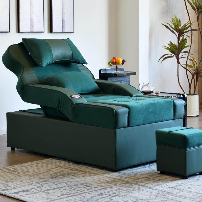 足浴沙发足疗床电动泡脚按摩一体床桑拿浴室休息躺椅足疗沙发椅子