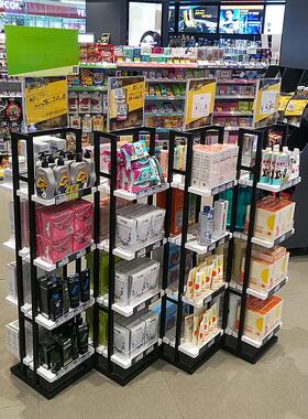 广东产可折叠可移动铁质促销架 白色C09多层促销架可定制