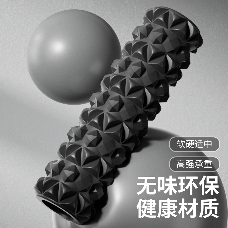 健身泡沫轴狼牙棒空心男士肌肉放松器材琅琊瑜伽柱肌肉放松滚轴器