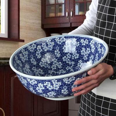 超大特大青花瓷碗公汤碗装泡面碗陶瓷家用大号16寸景德镇酸菜鱼大