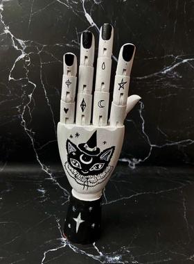 新款手绘巫女猫十二星座关节手摆件首饰架个性礼物家居桌面个性