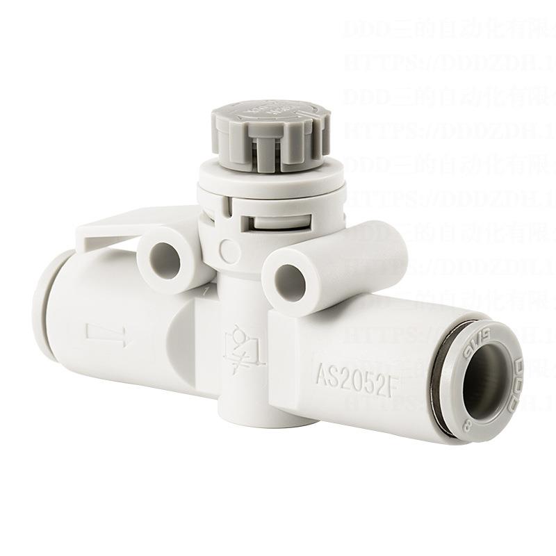 管气动快插快速气接头AS推锁定直通速度控压制节流调AS1002F-速SM