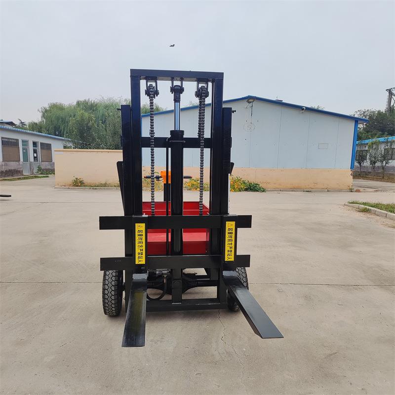 高新款站驾式叉 全升电动四轮叉车 液压降装卸662车搬运堆随车叉