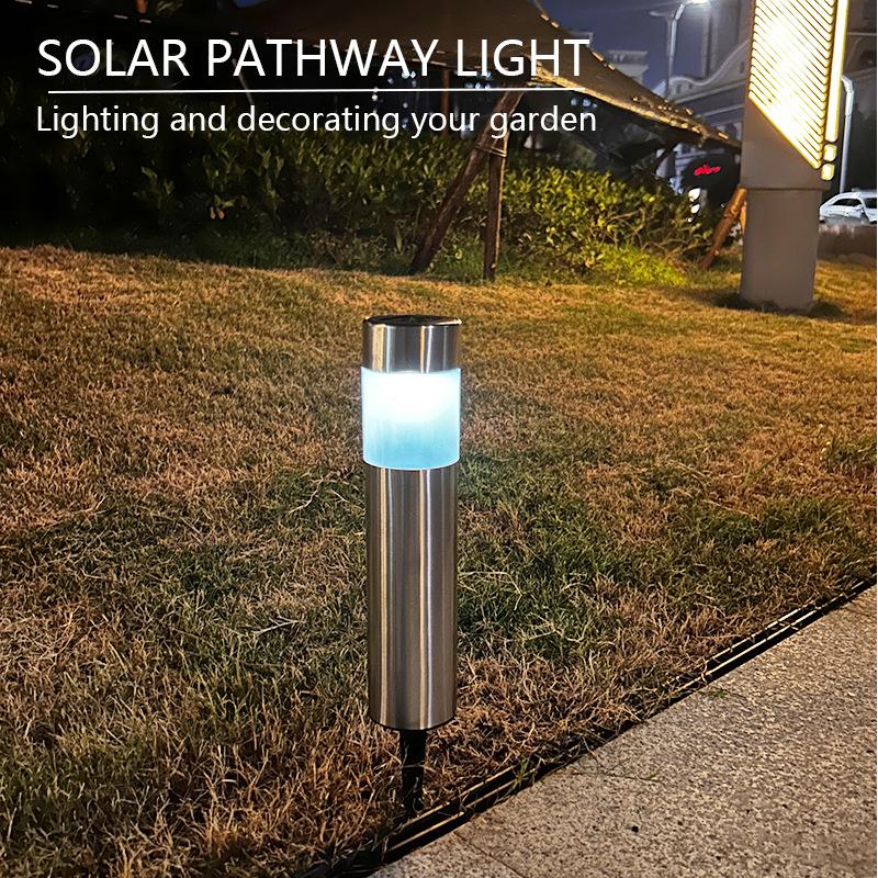 太阳能庭院灯户外墅花装饰灯不锈钢圆别柱灯室YN-PL3-B防水园外布