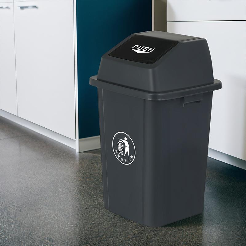 桶正方形塑料垃大圾桶商 用厨房分类垃圾家用带盖TB大容量