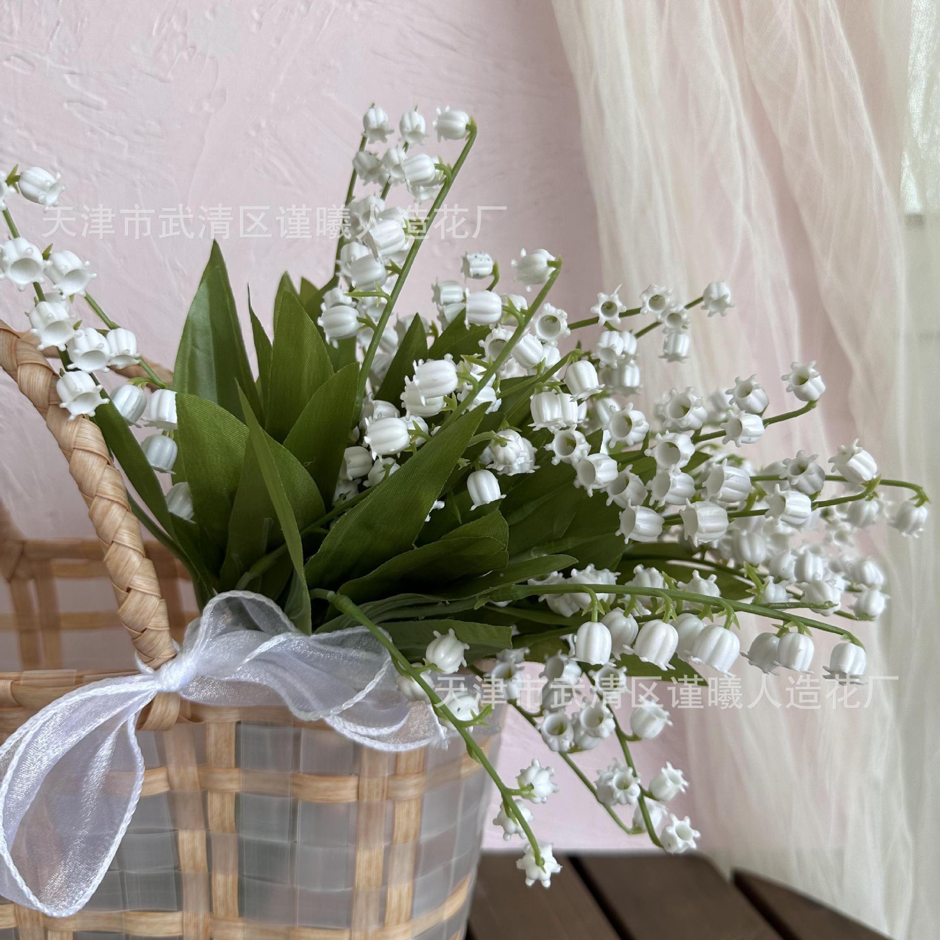 手扎风铃草n仿真s花假花塑X-09料i花手札6叉风铃草家居软装绿植物