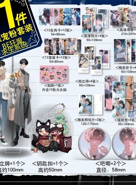 BE狂魔求生系统周边51件稚楚镭射票海报小卡立牌吧唧许其琛夏知许