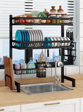 Black kitchen sink bowl rack drain water rack bowl dish plat