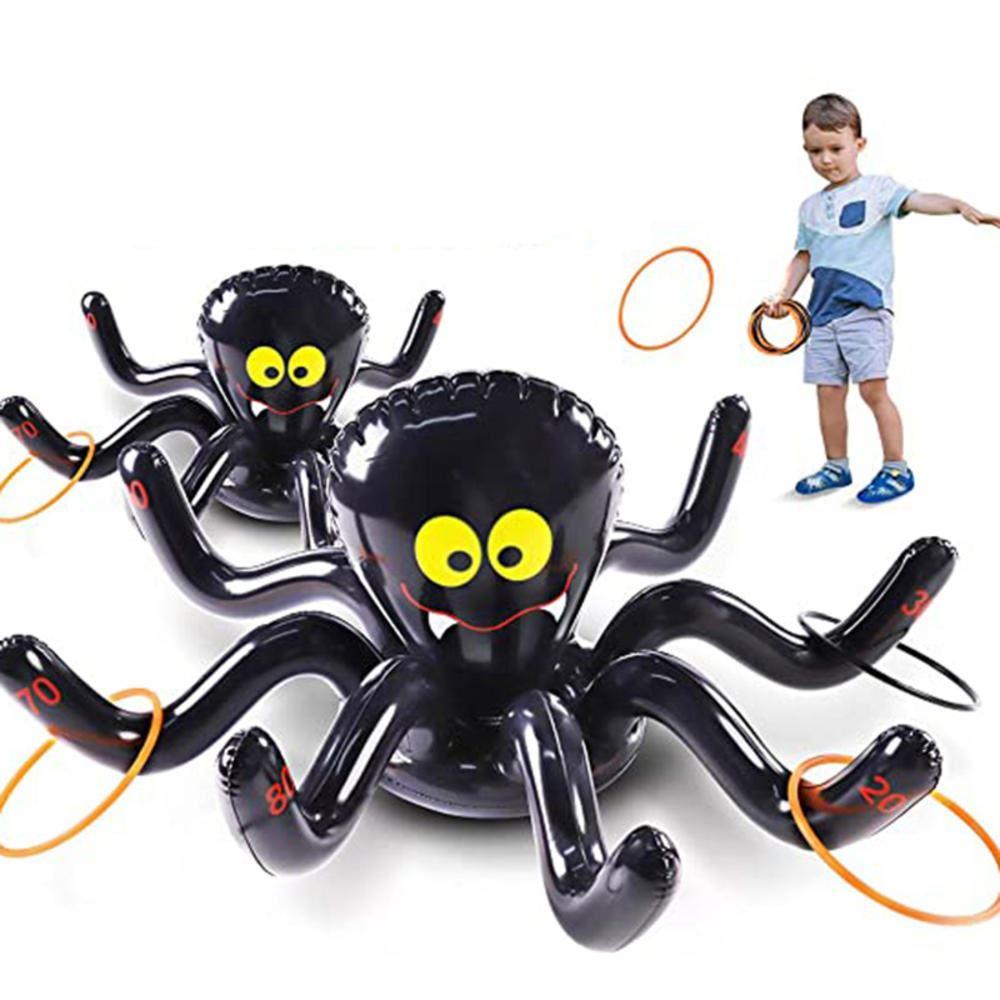 Halloween nflatable Spders Rng Toss Game Set wth 4 Rngs新款