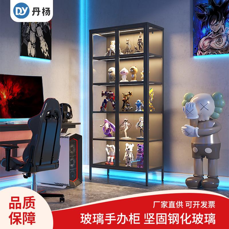 手办柜玻璃展示柜家用轻奢玻璃门书柜乐高模型动漫摆件收藏陈列柜
