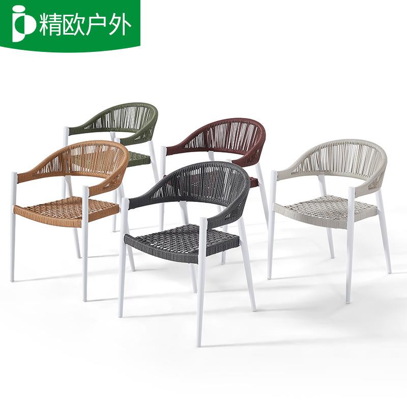 户外椅子庭院露天室外阳台藤椅三件套咖啡厅酒店休闲藤编单人桌椅
