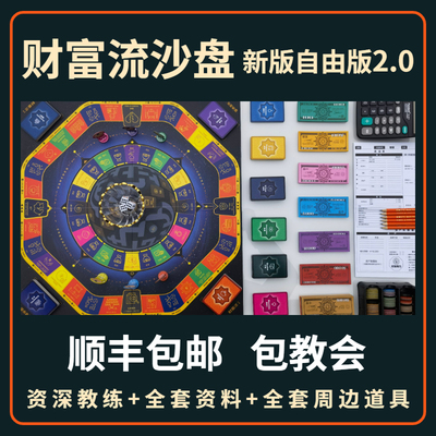 财富流沙盘2.0版本新r版人生沙盘桌游富爸爸财商现金流游戏棋盘