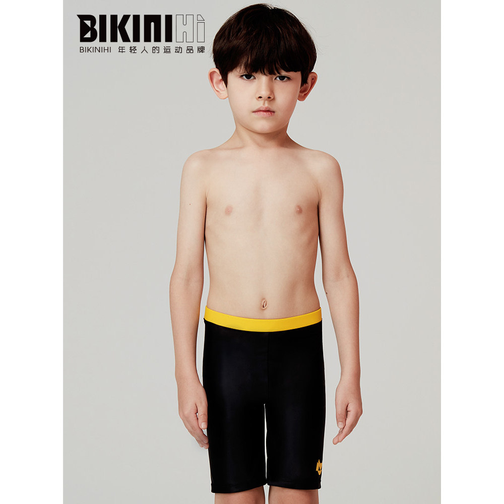 bikinihi2026新款男童泳裤五分速干高腰防晒儿童游泳裤专业训练