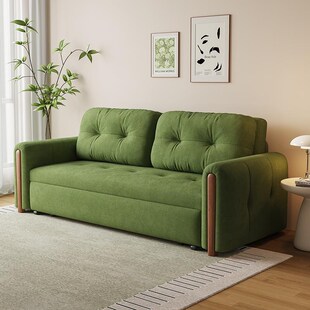 小户型客厅多功能沙发床两用办公室家用书房原木风折叠2024网红款