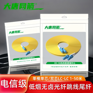 光纤跳线单模单 双芯LC 大唐网箭 30米电信级尾纤延长熔接线低烟无卤光纤线小方lc UPC1