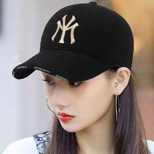 帽子女硬顶棒球帽大头围显脸小鸭舌帽2025新款 防晒帽子女士潮 爆款