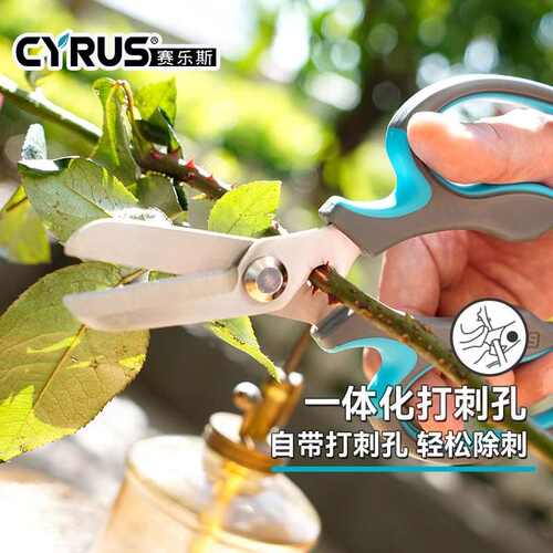 CYRUS赛乐斯花艺剪刀-园艺鲜花修剪除刺去叶插花玫瑰花店专用打刺