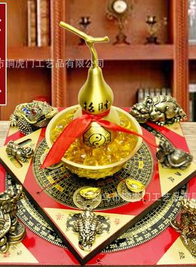 纯铜聚宝盆五爪龙葫芦摆件招财貔貅金蟾龙龟麒麟客厅玄关店铺摆件