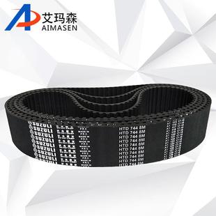 耐磨橡胶环形带5M 14M工业皮带 黑色橡胶同步带HTD8M800
