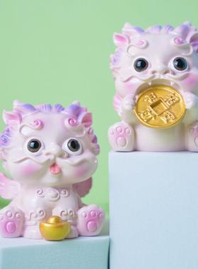 可爱貔貅招财摆件麒麟汽车车载办公室桌面装饰玩偶小摆件开业礼物