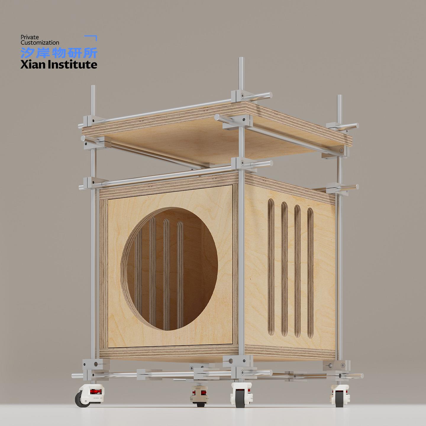 沙发边柜角几桦木海洋板铝挤型材料客厅边几零食储物柜猫窝床头柜