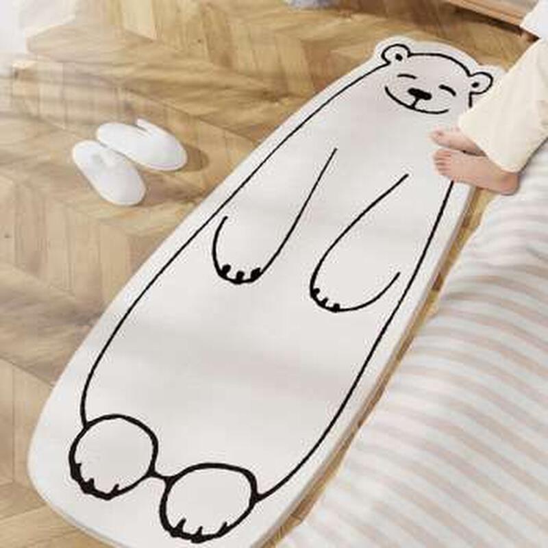 极速新卧室地毯可睡可坐撸猫感毛毯垫家用长O条隔凉生暖地垫儿童