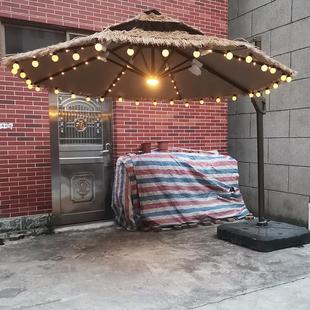 2米户外茅草伞遮阳庭院花园罗马溯溪民宿摆摊大伞沙滩稻草太阳伞