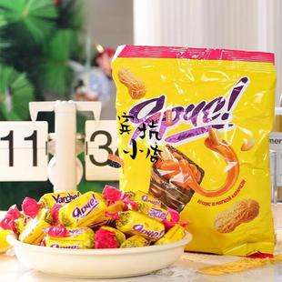 俄罗斯进口黄花生巧克力糖KDV果仁夹心牛轧糖果喜糖年货袋装零食