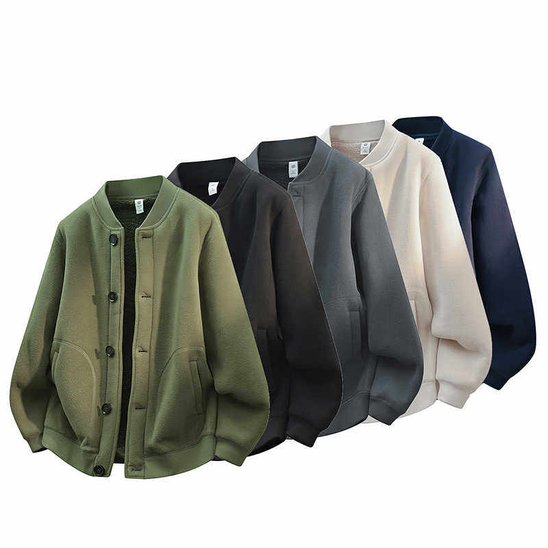 冬上新纯色摇粒绒拼接颗粒绒双层保暖立领加厚棒球领男生夹克2351,男装,夹克,淘宝优惠券,粉丝福利购,淘宝优惠卷