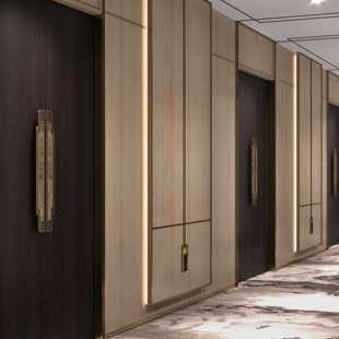 新中式实木门拉手酒店宴会厅把手仿古铜高端打印大拉手玻璃门扶手