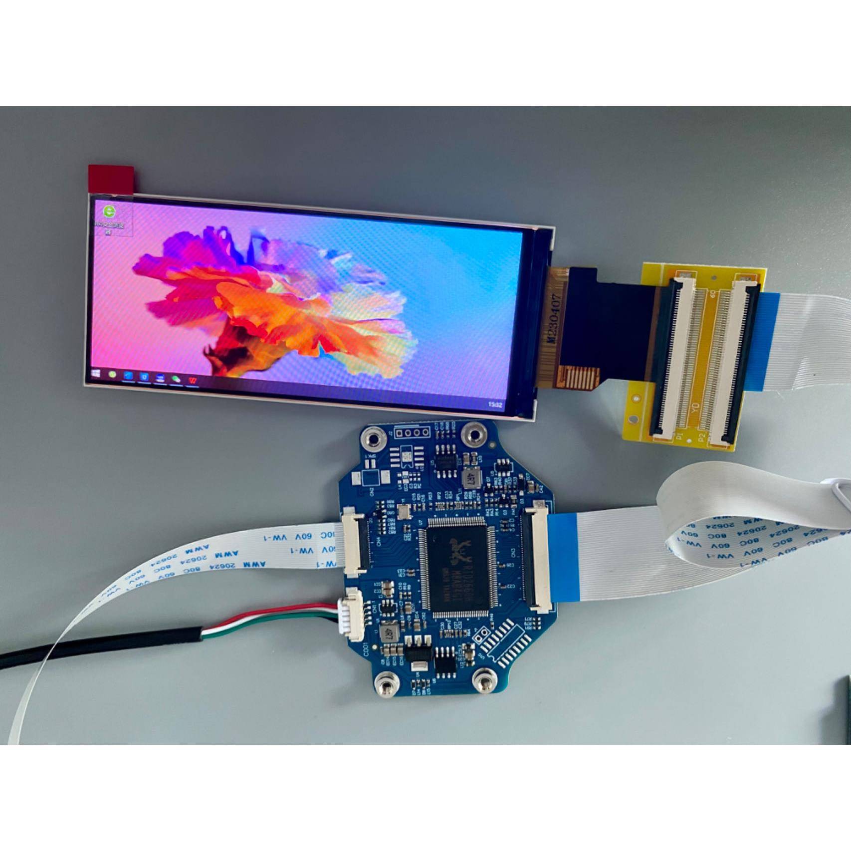 3.99寸显示器HDMI转TTL/RGB40pin电容触摸USB供电套件