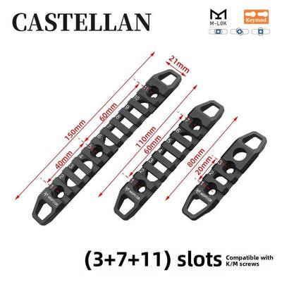 20mm金属导轨MLOK KEYMOD双系统QD孔挂扣孔MI NSR 导轨条