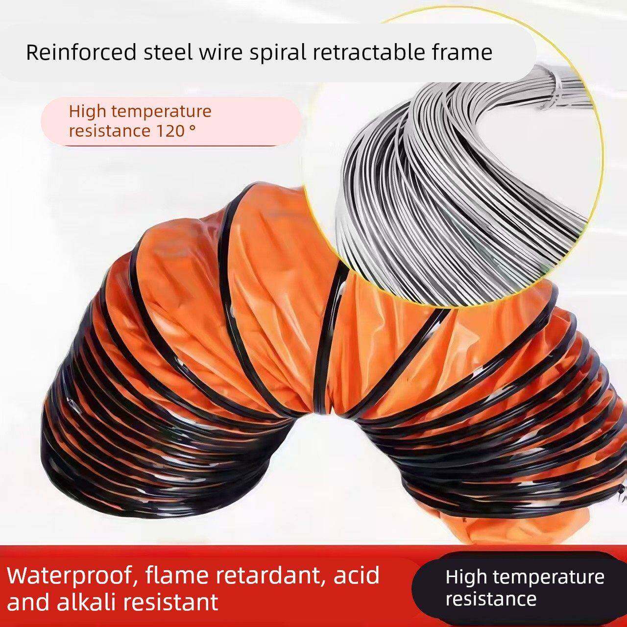 风管软管通风管帆布通风排烟排气管伸缩管道耐高温导风管风机PVC