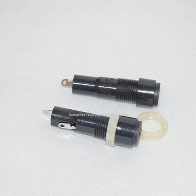 527保险丝座5X20Mm保险丝配件玻璃保险丝黑十字扭保险丝座塑料保