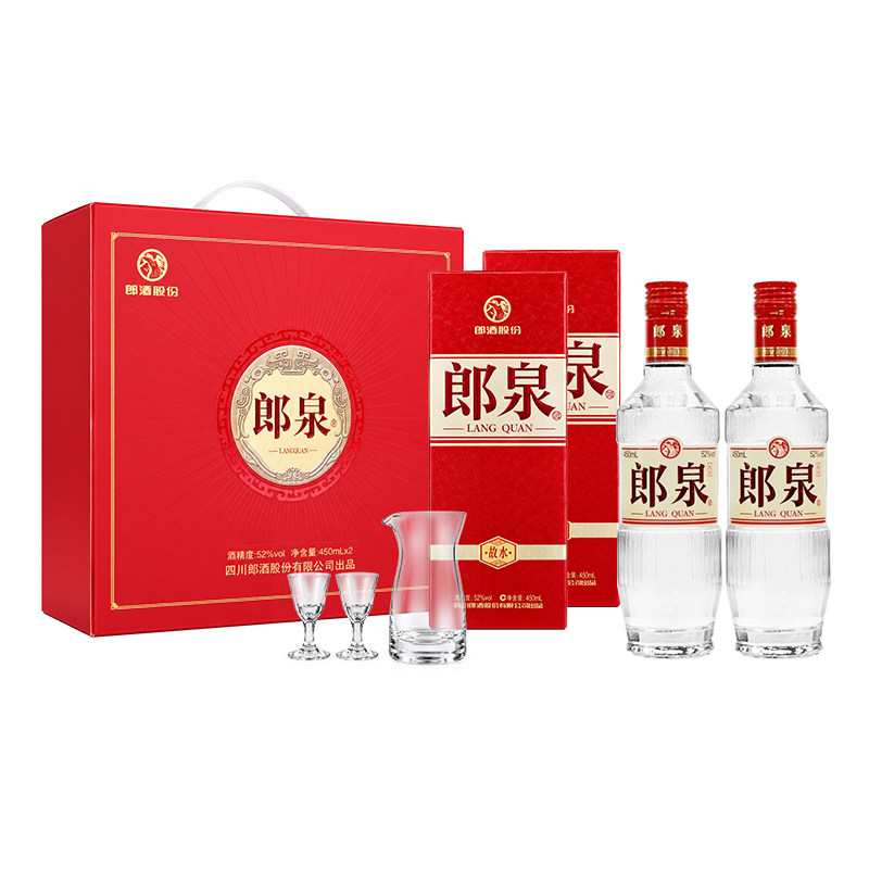 52度郎酒郎泉.故水双支礼盒 450ml*2送礼自饮白酒