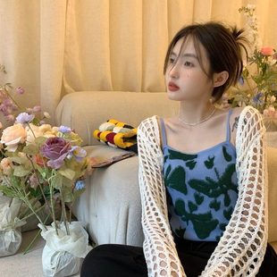 甜辣粉色小吊带背心女2022年夏季 新款 短款 内搭ins潮外穿上衣套装