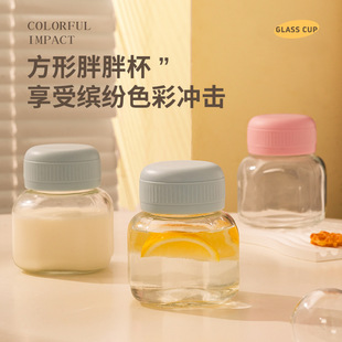 小胖杯咖啡礼品豆浆杯子 德国量高颜值胖胖杯玻璃水杯随身携带分装