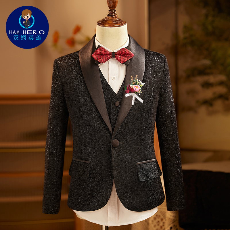 汉姆英雄男童小西装古典英伦风