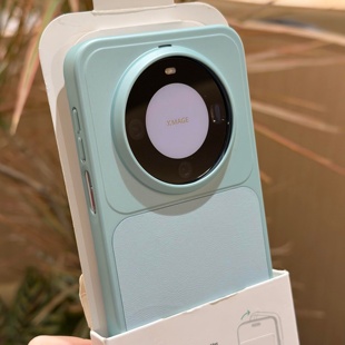 青绿色荔枝纹素皮磁吸适用华为mate80promax手机壳mate70air一加15秒变相机magic8男findx9 x300pro红米k90女