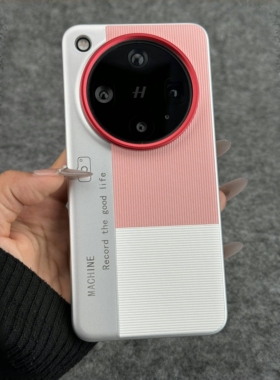 复古红色镜头相机适用17小米15Ultra手机壳创意拼接14/X300高级感mate70/60pro+男女x200spromini粉白pura80