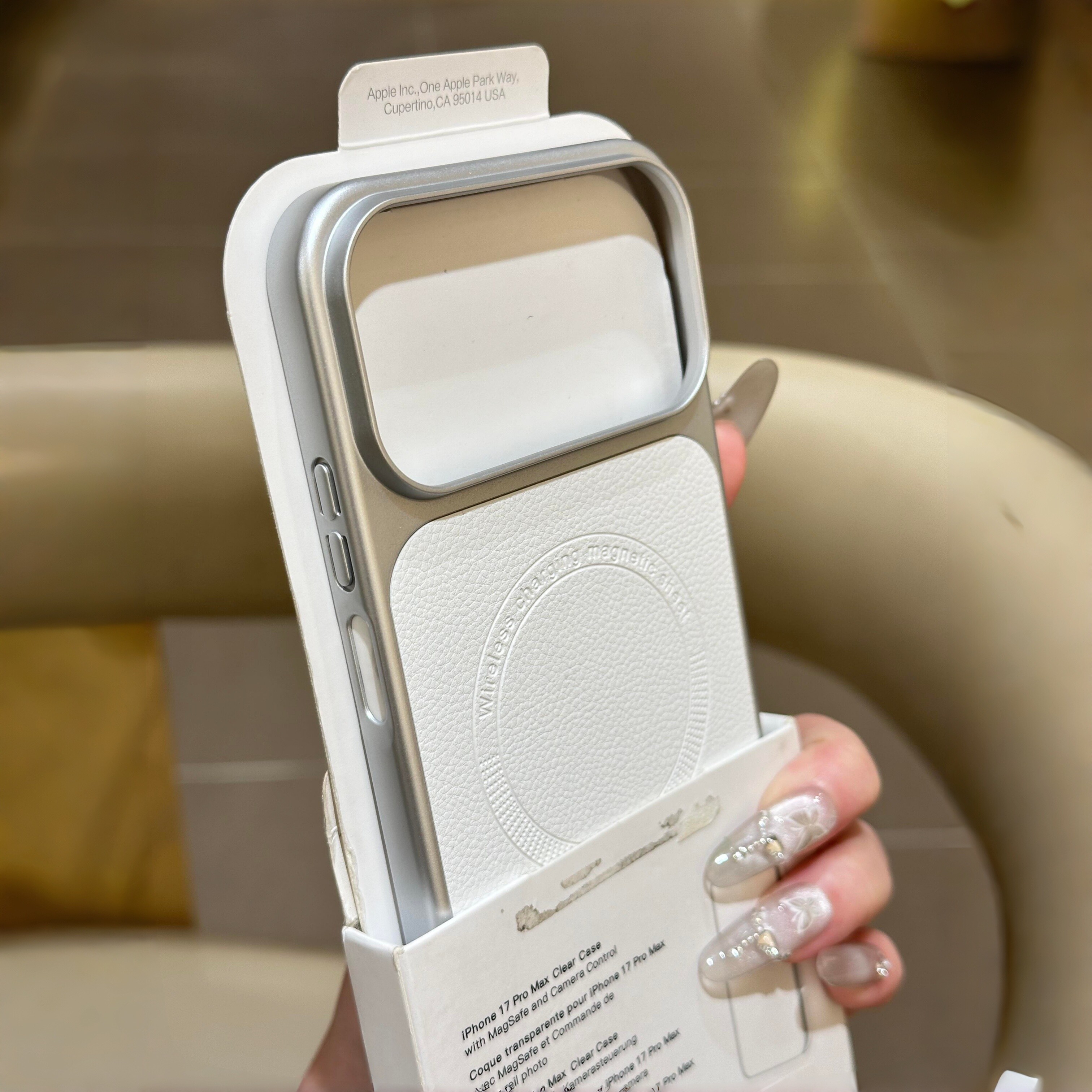 月光白荔枝纹素皮磁吸适用华为nova15ultra手机壳mate80promax轻薄mate70air/60pro+耐脏小米17ultra女iqoo15