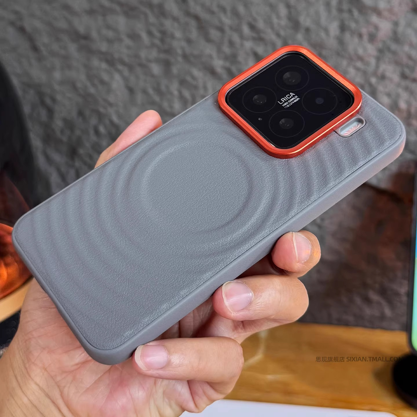 金甲波漾磁吸手机壳适用小米15spro红色镜头圈14ultra红米k80简约素皮一加ace5Pro高级感1+13T钛灰男女款磨砂