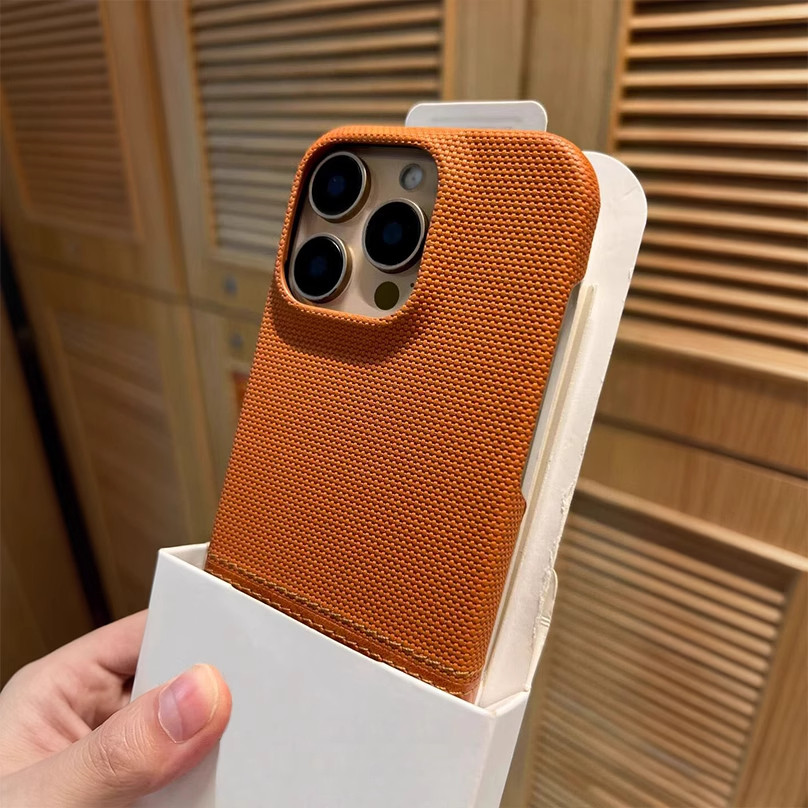星宇橙素皮拼接适用三星S25ultra手机壳半包散热s24ultra防滑s23Ultra秋冬超火小米15保护套14pro男女款高级