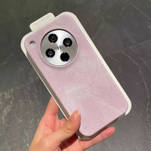 少女闪粉牛仔布纹适用三星S25ultra手机壳半包s24U韩系唯美风s23ULTRA简约创意秋冬新款防摔散热防指纹小香风