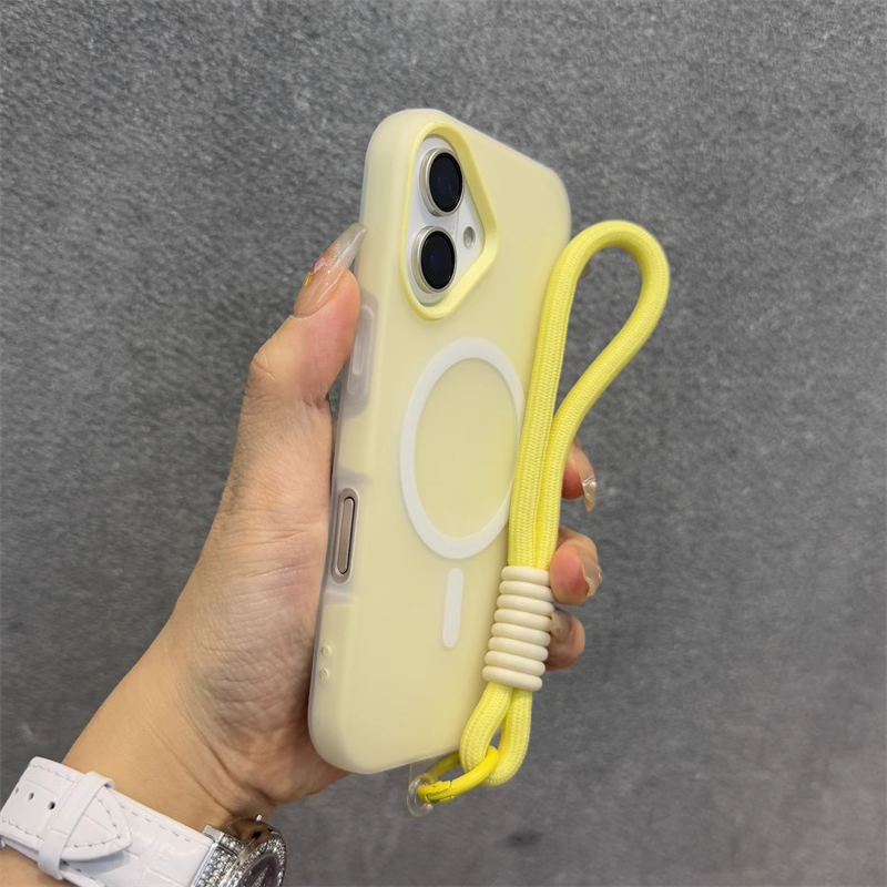 磁吸果冻二合一手机壳适用苹果16epromax奶黄肤感iPhone15plus简约14/13防摔耐脏12/11情侣男女款XS/XR清7新8