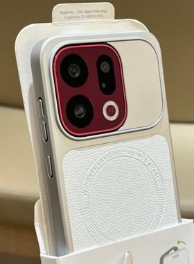 秋冬新色月光白荔枝纹磁吸适用oppoFindx9pro手机壳findx9高级感mate80素皮秒表相机保护套防指纹耐脏电镀硬